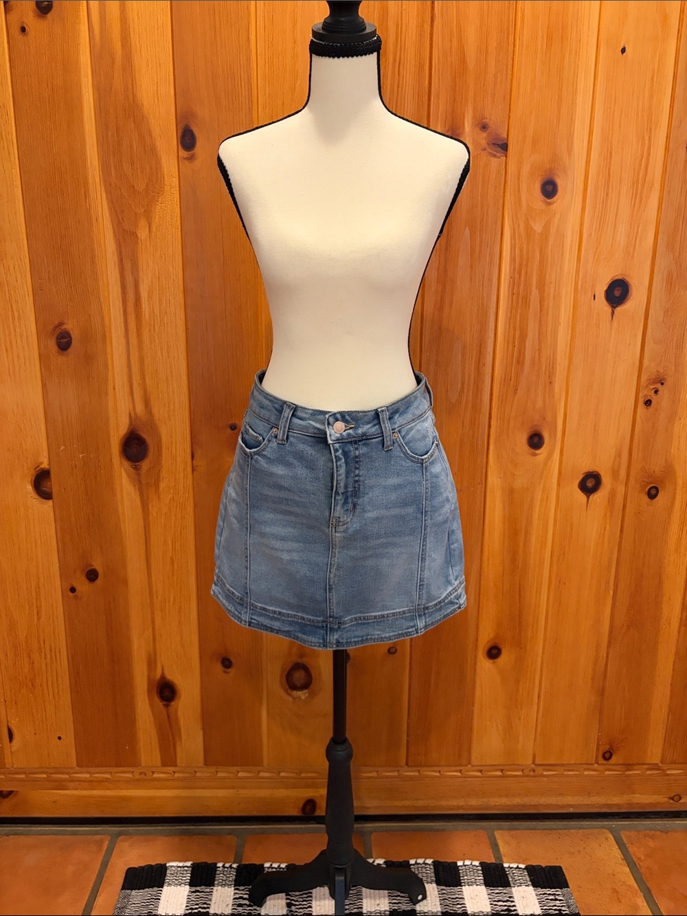 Festival Country Western Denim Mini Skirt Size 6